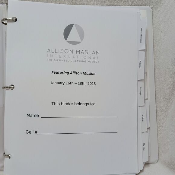 Blastoff Business Breakthrough SEMINAR BINDER Alison Maslow SUCCESS HOW TO INFO - Picture 15 of 16